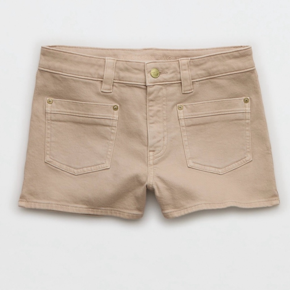 AE Stretch Denim Perfect Shortie Taupe Beige 12